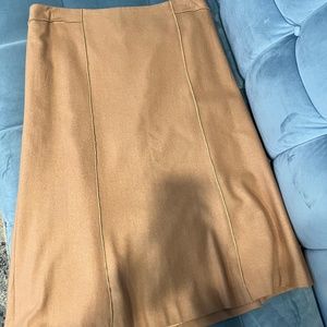 Harve Bernard camel wool skirt